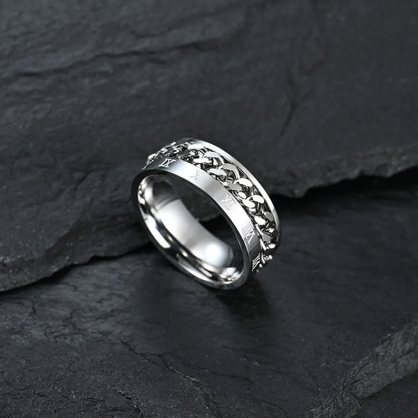 Roman Numeral Spinner Ring
